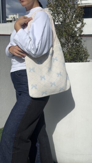 Baby blue Tote bag